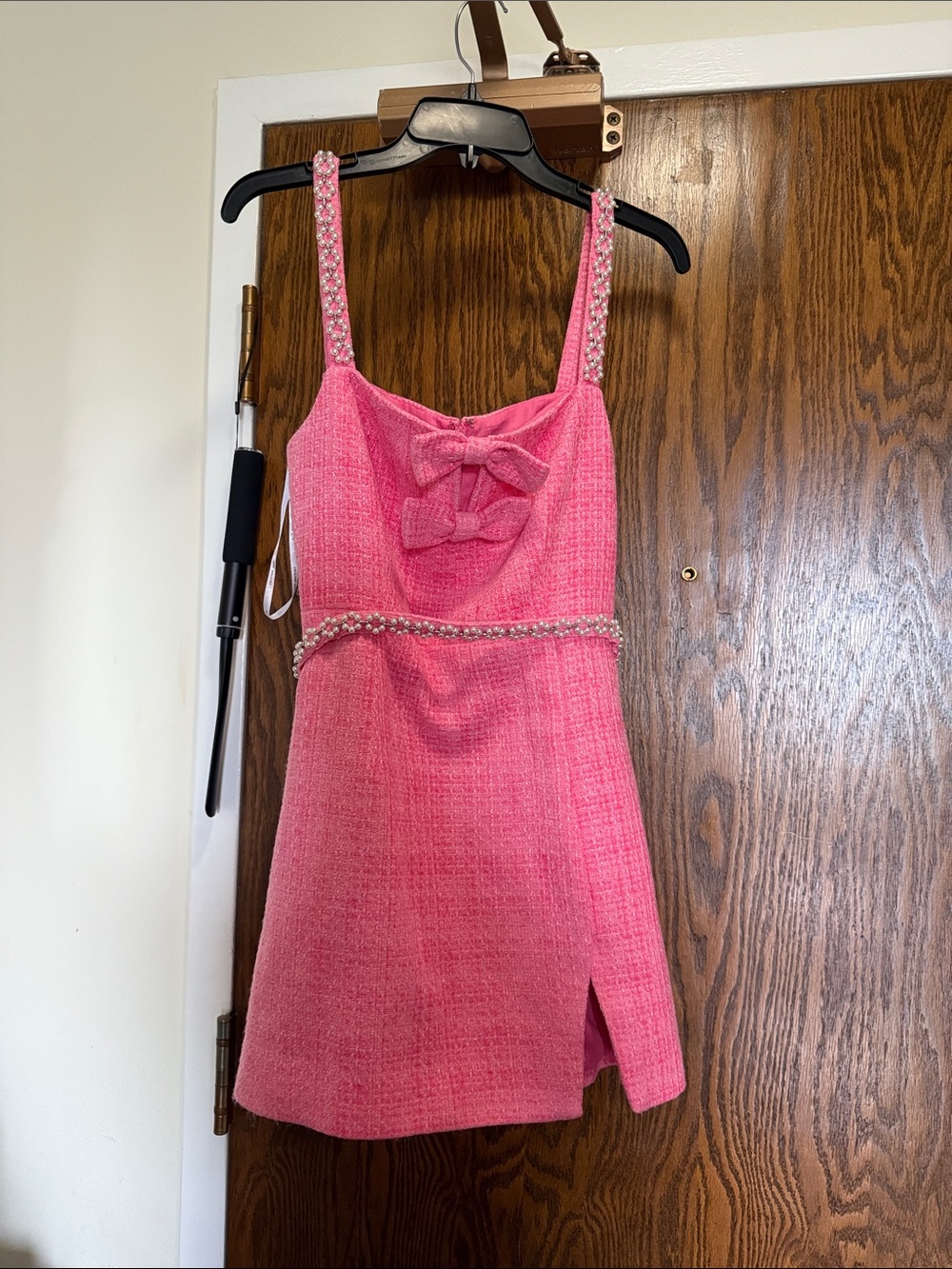 Self Portrait Backless Slip Dress with Bows